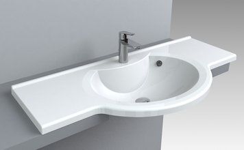 Раковина Fancy Marble Lena 1050 білий глянець 1410101 фото