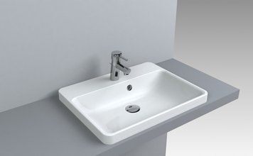 Раковина Fancy Marble Greta 550 белый глянец 4706101 фото