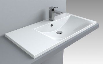 Раковина Fancy Marble Edison 900R, белый глянец 11690301 фото