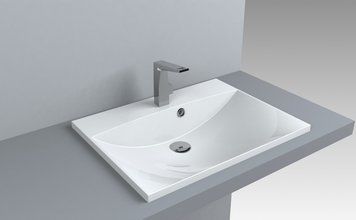 Раковина Fancy Marble Edison 600, Белый глянец 11659103 фото