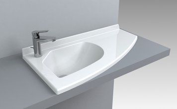 Раковина Fancy Marble Patricia 800L білий глянець 6608301 фото