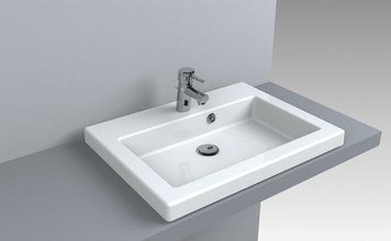 Раковина Fancy Marble Pauline 600 білий глянець 2506101 фото