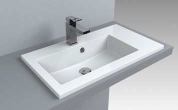 Раковина Fancy Marble Josefine Slim 700L білий глянець 5507201 фото