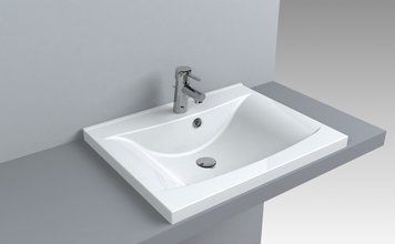Раковина Fancy Marble Lucia 600 белый глянец 1306101 фото