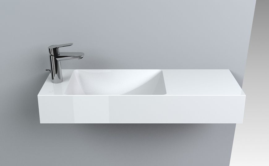 Раковина Fancy Marble Tristy 800L, белый глянец 12380201 фото