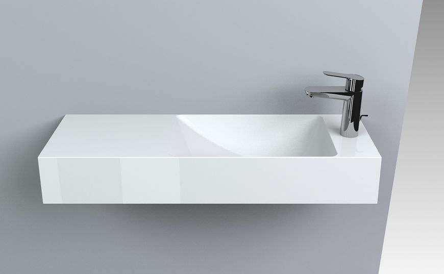 Раковина Fancy Marble Tristy 800R, белый глянец 12380301 фото