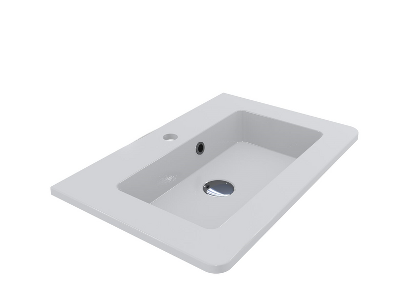 Раковина Fancy Marble Beatrice 600, белый глянец 12560101 фото