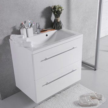 Тумба с раковиной Fancy Marble Goa 80, белый goa80white фото