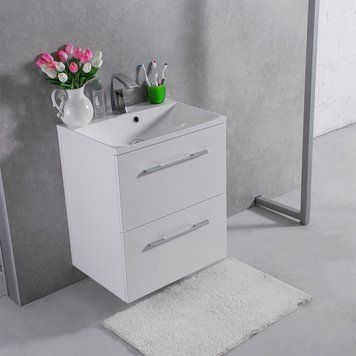 Тумба с раковиной Fancy Marble Santorini 60, белый sant60 фото